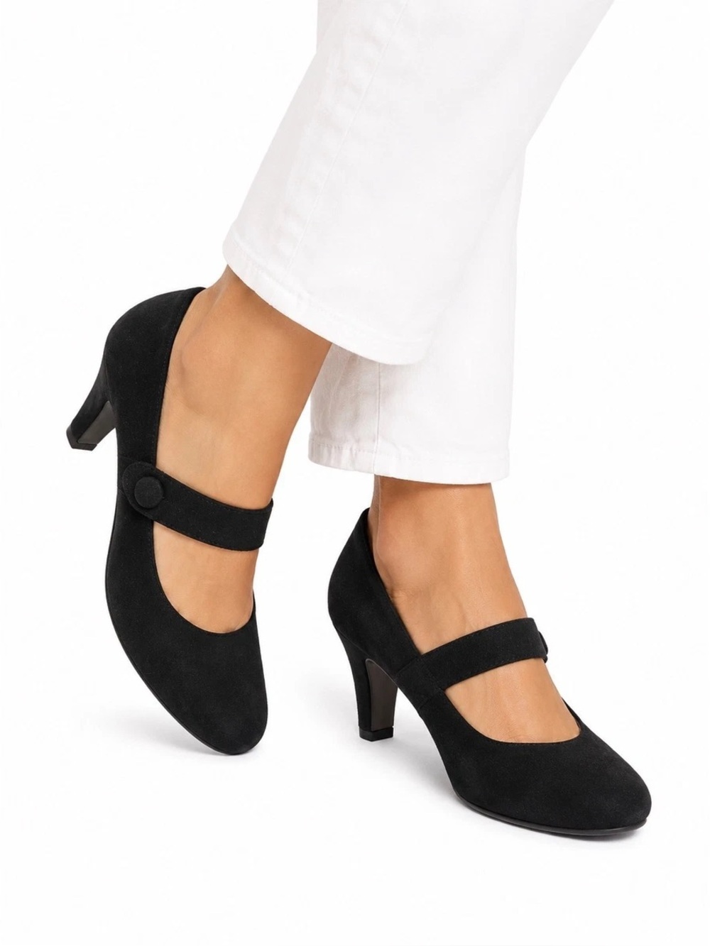 American Eagle Black Mary Jane Heel Pumps